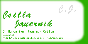 csilla jauernik business card